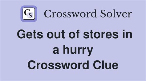 hurry crossword puzzle clue